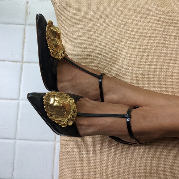 Valentino Garavani t-strap stilettos black patent leather EU size 38 US 7.5 - Picture 6 of 7